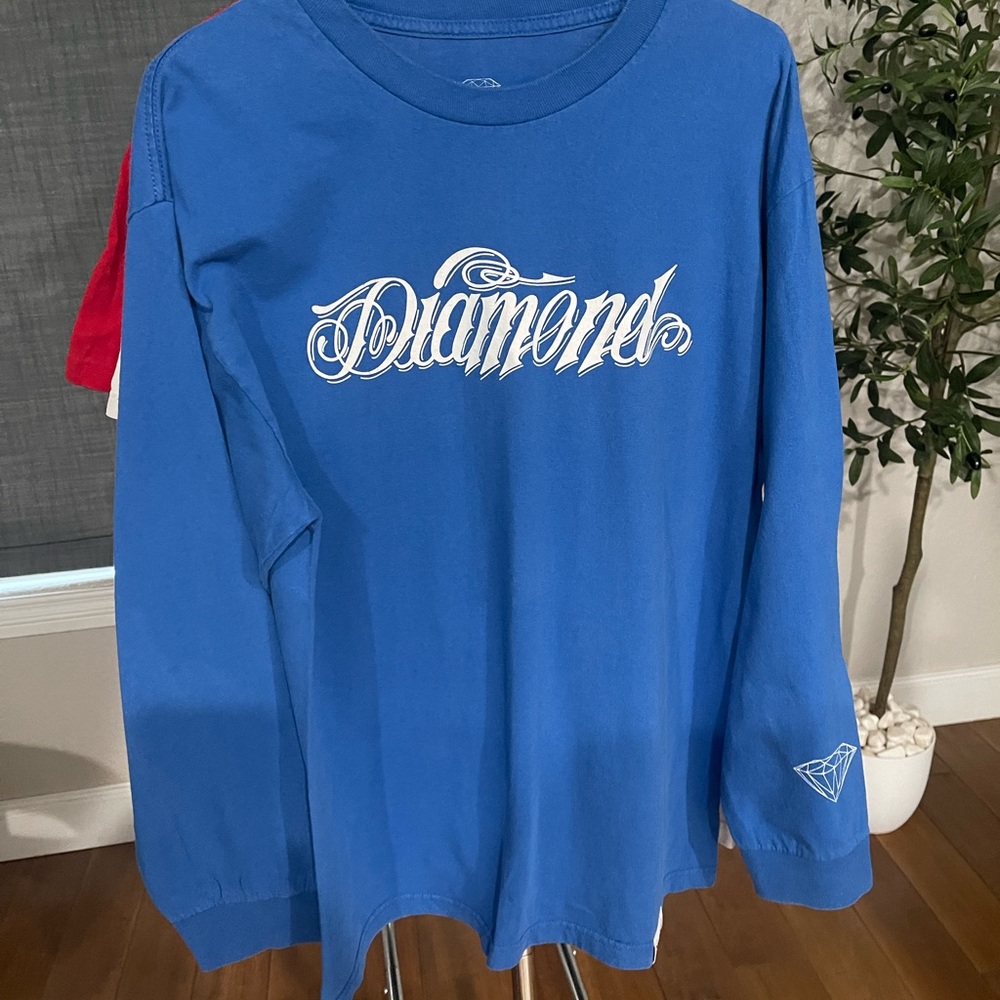 Diamond supply co -  Blue Long Sleeve Shirt